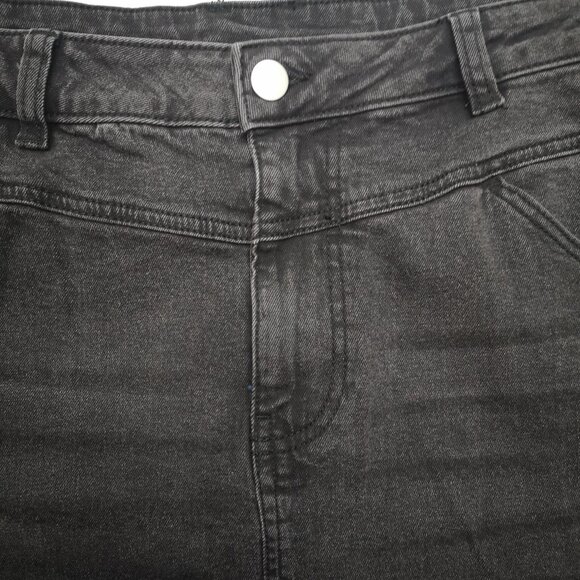 NWT Devoted Plus Ladies Size 1X Black Midi Length Denim Skirt - Picture 10 of 15